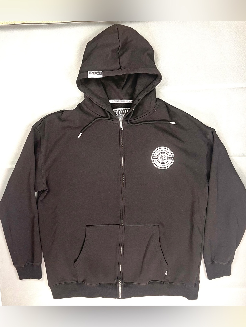DIXXON Flannel Co. Mens Full Zip Up Hoodie Black 3XL
